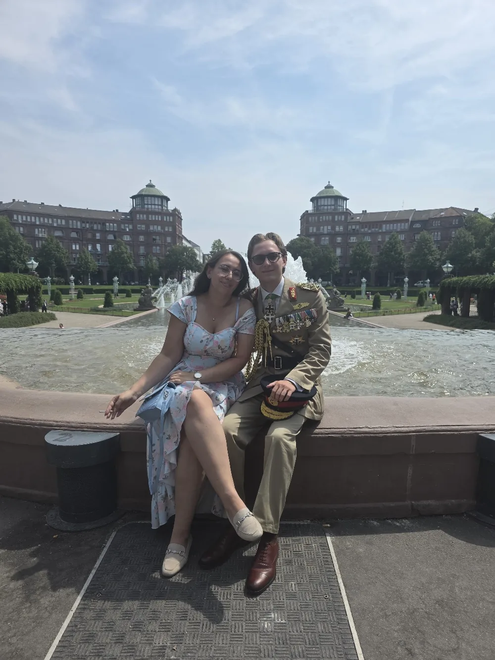 Vor dem Schloss Mannheim