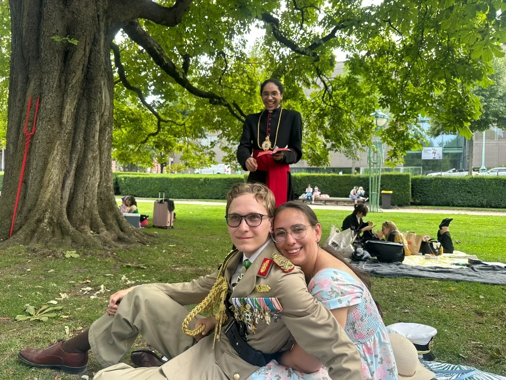 Picknick unter Bäumen